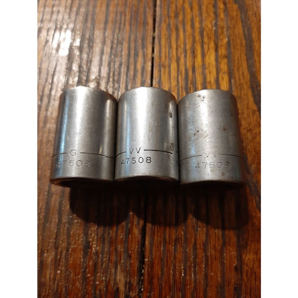 Vintage Lot 3 Craftsman Sears 3/4" 12 Point 1/2" Drive Sockets G47508 VV47508 US